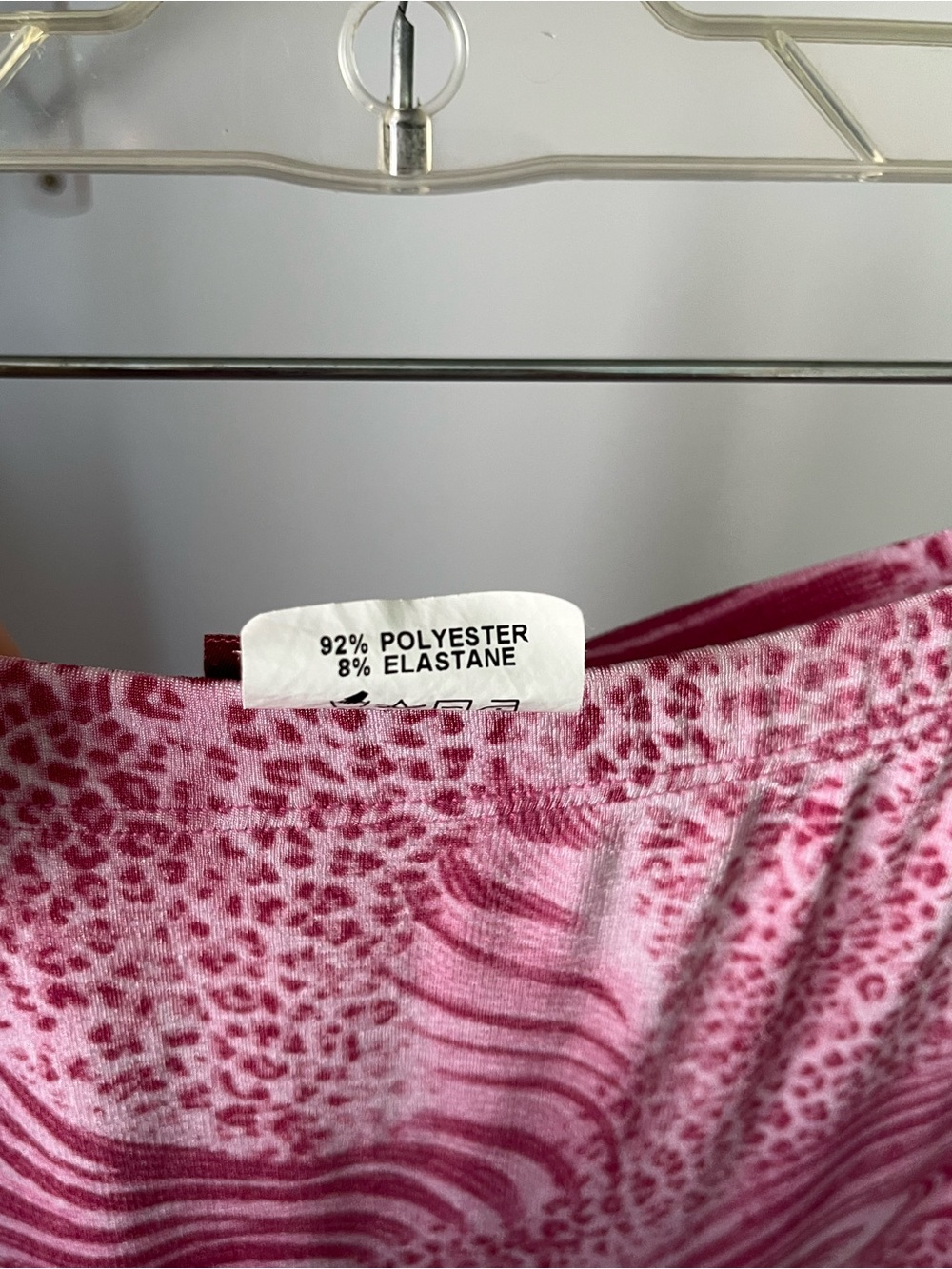 Kim&Co Pink Funky Wave & Leopard Print Midi Skirt Size XL - Picture 9 of 9